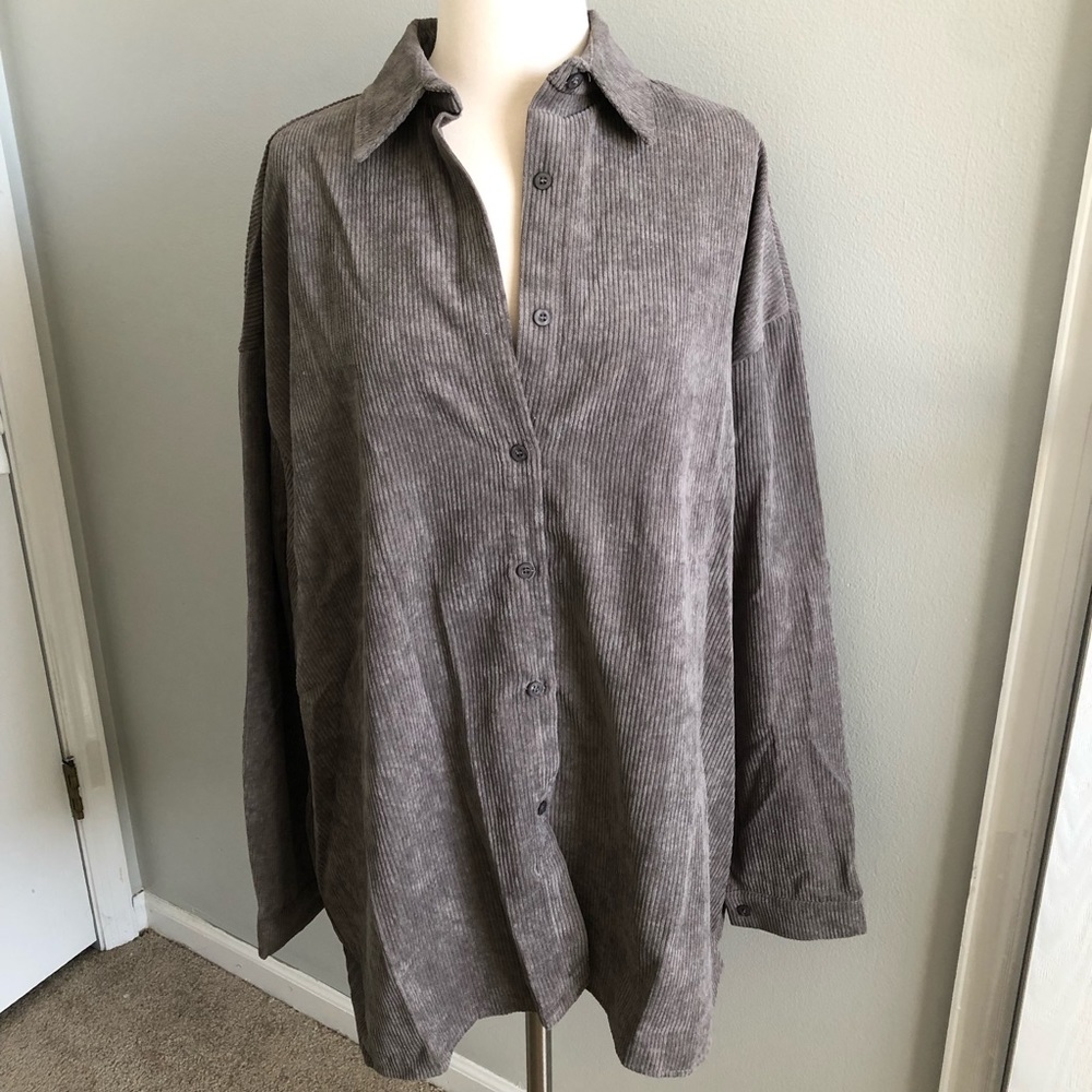 Aly Daly oversized corduroy shacket